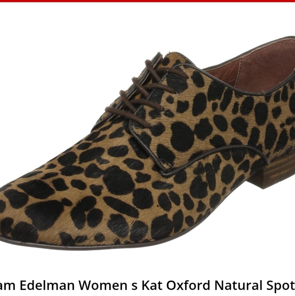 Sam Edelman Women's Animal Print  Alf Hair  Lace-Up Loafers